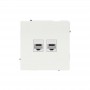 Розетка компьютерная 2-м KANT RJ45 кат.5E без шторки бел. магнолия DKC 7000664 7000664
