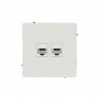 Розетка компьютерная 2-м KANT RJ45 кат.5E без шторки бел. песок DKC 7010664 7010664