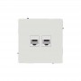Розетка компьютерная 2-м KANT RJ45 кат.6A без шторки бел. песок DKC 7010674 7010674