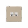 Розетка компьютерная 2-м KANT RJ45 кат.5E без шторки ванильн. марципан DKC 7015664 7015664