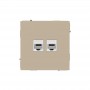 Розетка компьютерная 2-м KANT RJ45 кат.6A без шторки ванильн. марципан DKC 7015674 7015674