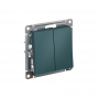 Механизм выключателя 2-кл. СП Atlas Design 10А IP20 (сх. 5) 10AX изумруд SchE ATN000851 ATN000851