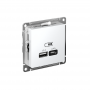 Розетка USB AtlasDesign тип A+C 5В/2.4А 2х5В/1.2А механизм бел. SE ATN000139 ATN000139