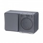 Блок ОП AtlasDesign Profi54 (розетка 16А 250В с заземл. защ. шторки + 1-кл. выкл. 10А) IP54 антрацит SE ATN544070 ATN544070