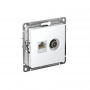 Розетка компьютерная + телевизионная 2-м AtlasDesign RJ45 кат.5E лотос SE ATN001389 ATN001389