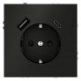 Розетка 1-м СП S70 16А с USB A+С с заземл. защ. шторки механизм черн. матов. Voltum VLS040508 VLS040508