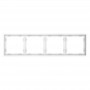 Рамка 4-м S70 пластик. бел. матов. Voltum VLS100402 VLS100402