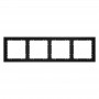 Рамка 4-м S70 пластик. черн. матов. Voltum VLS100408 VLS100408
