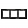Рамка 3-м S70 стеклян. черн. Voltum VLS110308 VLS110308
