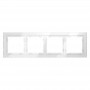 Рамка 4-м S70 стеклян. бел. Voltum VLS110401 VLS110401