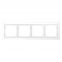 Рамка 4-м S70 стеклян. бел. матов. Voltum VLS110402 VLS110402