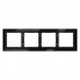 Рамка 4-м S70 стеклян. черн. Voltum VLS110408 VLS110408