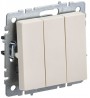 Выключатель 3-кл. СП BRITE ВС10-3-0-БрКр 10А беж. IEK BR-V30-0-10-K10 BR-V30-0-10-K10
