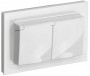 Розетка 2-м СП BRITE РСбш12-3-44-БрБ 16А в сборе IP44 с крышкой бел. IEK BR-R26-16-44-K01-F BR-R26-16-44-K01-F