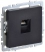 Розетка компьютерная СП RJ45 кат.5E BRITE РК10-БрЧ черн. IEK BR-K10-1-K02 BR-K10-1-K02