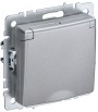 Розетка BRITE РСбш10-3-44-БрА 16А IP44 с заземл. защ. шторки с крышкой алюм. IEK BR-R16-16-44-K47 BR-R16-16-44-K47