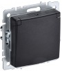 Розетка BRITE РСбш10-3-44-БрЧ 16А IP44 с заземл. защ. шторки с крышкой черн. IEK BR-R16-16-44-K02 BR-R16-16-44-K02