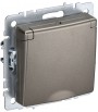 Розетка BRITE РСбш10-3-БрШ 16А IP20 с заземл. защ. шторки с крышкой шампань IEK BR-R16-16-K37 BR-R16-16-K37