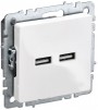 Розетка BRITE USB A+A 3.1А РЮ10-1-БрБ бел. IEK BR-U21-D31-K01 BR-U21-D31-K01
