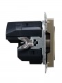 Розетка BRITE РЮш11-1-БрШ 16А с USB A+C 18Вт с заземл. защ. шторки шампань IEK BR-R14-16-U22-018-K37 BR-R14-16-U22-018-K37