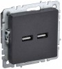 Розетка BRITE USB A+A 3.1А РЮ10-1-БрЧ черн. IEK BR-U21-D31-K02 BR-U21-D31-K02
