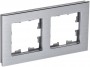Рамка 2-м BRITE РУ-2-1-БрА металл алюм. IEK BR-M22-M-K47 BR-M22-M-K47