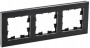 Рамка 3-м BRITE РУ-3-1-БрЧ металл черн. IEK BR-M32-M-K02 BR-M32-M-K02