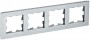 Рамка 4-м BRITE РУ-4-1-БрА металл алюм. IEK BR-M42-M-K47 BR-M42-M-K47