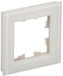Рамка 1-м BRITE РУ-1-2-БрВа стекло ванильн. IEK BR-M12-G-K10 BR-M12-G-K10