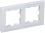 Рамка 2-м BRITE РУ-2-2-БрБ стекло бел. IEK BR-M22-G-K01 BR-M22-G-K01
