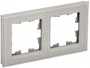 Рамка 2-м BRITE РУ-2-2-БрД стекло дым. IEK BR-M22-G-K30 BR-M22-G-K30