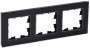 Рамка 3-м BRITE РУ-3-2-БрЧ стекло черн. IEK BR-M32-G-K02 BR-M32-G-K02