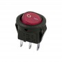 Выключатель клавишный круглый 250В 3А (2с) ON-OFF Micro RWB-105 SC-214 красн. Rexant 36-2511 36-2511