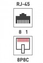 Джек компьютерный RJ45 (8P8C) кат.5E с экраном (уп.100шт) Rexant 05-1023 05-1023