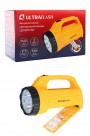 Фонарь аккумуляторный LED3819CSM 9LED + 12SMD 2 режима аккум. SLA 220В желт. Ultraflash 12860 12860
