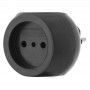 Разветвитель 3-м 6А IP20 Шар 220В черн. Rexant 11-1063-1 11-1063-1