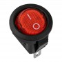 Выключатель клавишный круглый 250В 3А (3с) ON-OFF красн. с подсветкой Micro (RWB-106 SC-214) (инд. упак.) Rexant 36-2530-1 36-2530-1