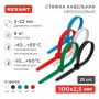 Хомут кабельный 2.5х100 нейл. разноцвет. (уп.25шт) Rexant 07-0108-25 07-0108-25