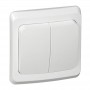 Выключатель 2-кл. СП Этюд 10А IP20 с подсветкой бел. SE BC10-006B BC10-006B