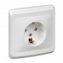 Розетка 1-м СП Этюд 16А IP20 250В с заземл. защ. шторки бел. SE PC16-004B PC16-004B