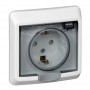 Розетка 1-м СП Этюд 16А IP44 250В с заземл. защ. шторки бел. SE PC16-044B PC16-044B
