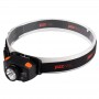 Фонарь аккумуляторный налобный AccuH1-L5WZ-og zoom LED 5Вт + 2хRED SMD IP54 5 режимов: 100проц. 180лм 3.5ч/50проц. 110лм 5.5ч/30проц. 65лм 15ч/красн. 28ч/мигающ. красн. 12ч аккум. 0.8А.ч управл. жестами черн./оранж. JazzWay 5036611 5036611