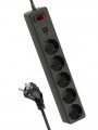 Удлинитель с сетевым фильтром 5х1.8м с заземл. 10А IP20 2.2кВт 2хUSB 3х0.75 с предохранителем КОСМОС FKsm1.8m-5g(B)USB FKsm1.8m-5g(B)USB