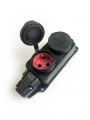 Колодка удлинителя 2-м 16А IP44 с заземл. каучук черн. КОСМОС KKsm-2g-Z-IP(B)16A KKsm-2g-Z-IP(B)16A