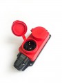 Колодка удлинителя 2-м 16А IP44 с заземл. каучук красн. КОСМОС KKsm-2g-Z-IP(R)16A KKsm-2g-Z-IP(R)16A