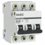 Выключатель автоматический модульный 3п B 25А 4.5кА ВА 47-29 Basic EKF mcb4729-3-25-B mcb4729-3-25-B