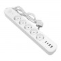 Удлинитель 5х1.5м IP20 2USB 2.4А+2type-C LUX 1.5кв.мм EKF UBA-LUX-515-TC UBA-LUX-515-TC