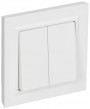Выключатель 2-кл. СП BRITE ВСР10-2-0-БрАБ 10А в сборе арктич. бел. IEK BR-V20-0-10-K91-F BR-V20-0-10-K91-F