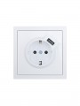 Розетка 1-мест. с/з+USB разъем ZIMA IP20 бел. LEZARD 704-0288-181 704-0288-181