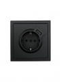 Розетка 1-мест. с/з+USB разъем СП ZIMA IP20 черн. бархат LEZARD 704-4288-181 704-4288-181